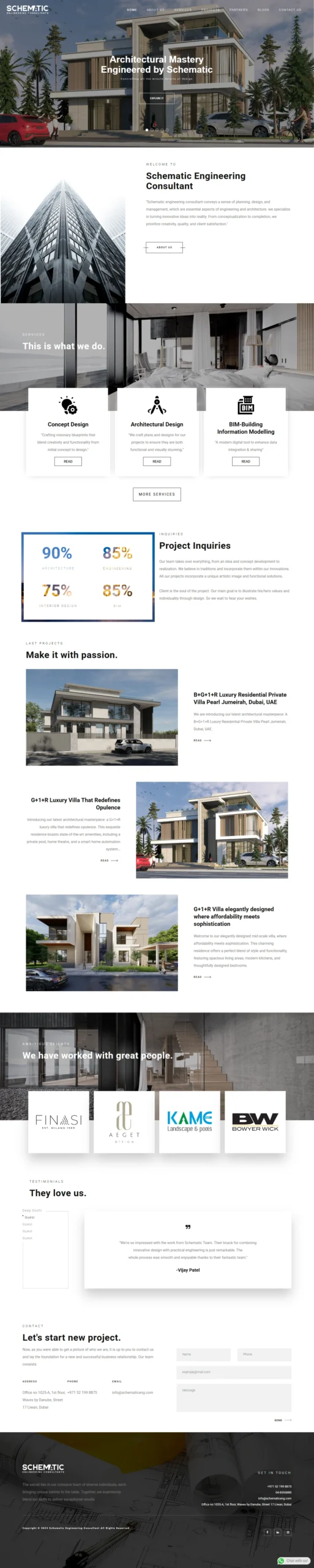 Digital Rook - Website Work for Schematic Engineering Consultant